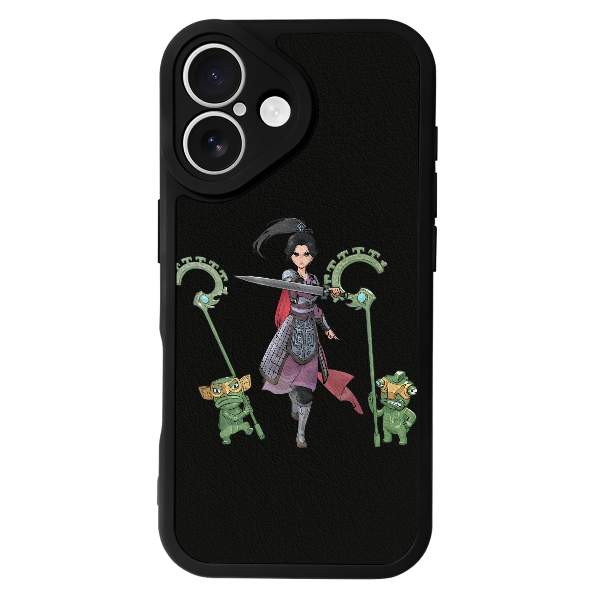 （画像用） Ne Zha 2 ナタ 魔童の大暴れ 【iPhone 16シリーズ対応】シリコンスマホケース（レザー調） 材質：シリコン